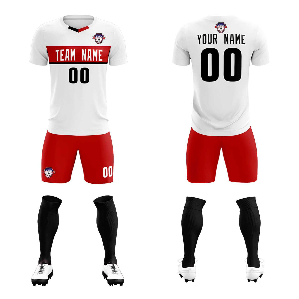 Custom White Classic Sports kit Football Shirt Jersey