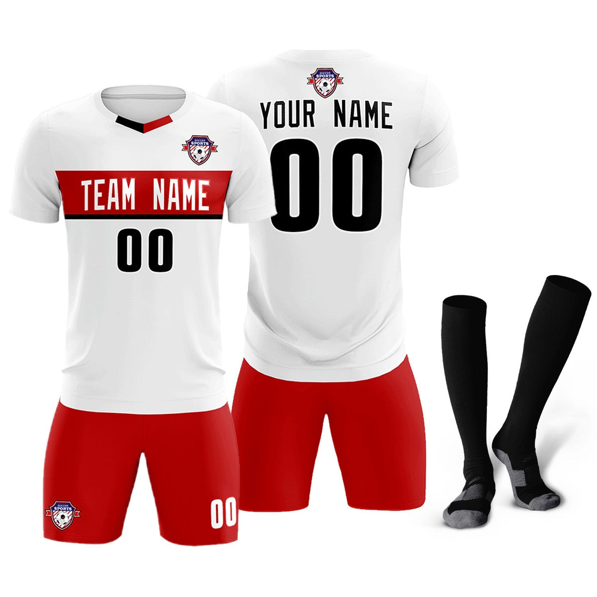 Custom White Classic Sports kit Football Shirt Jersey
