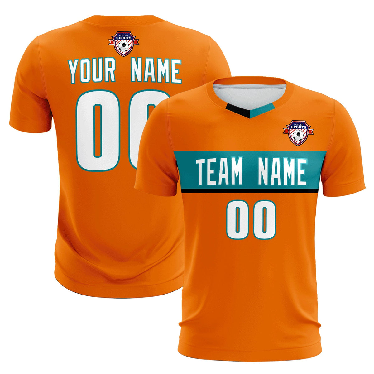Custom Orange Classic Sports kit Football Shirt Jersey