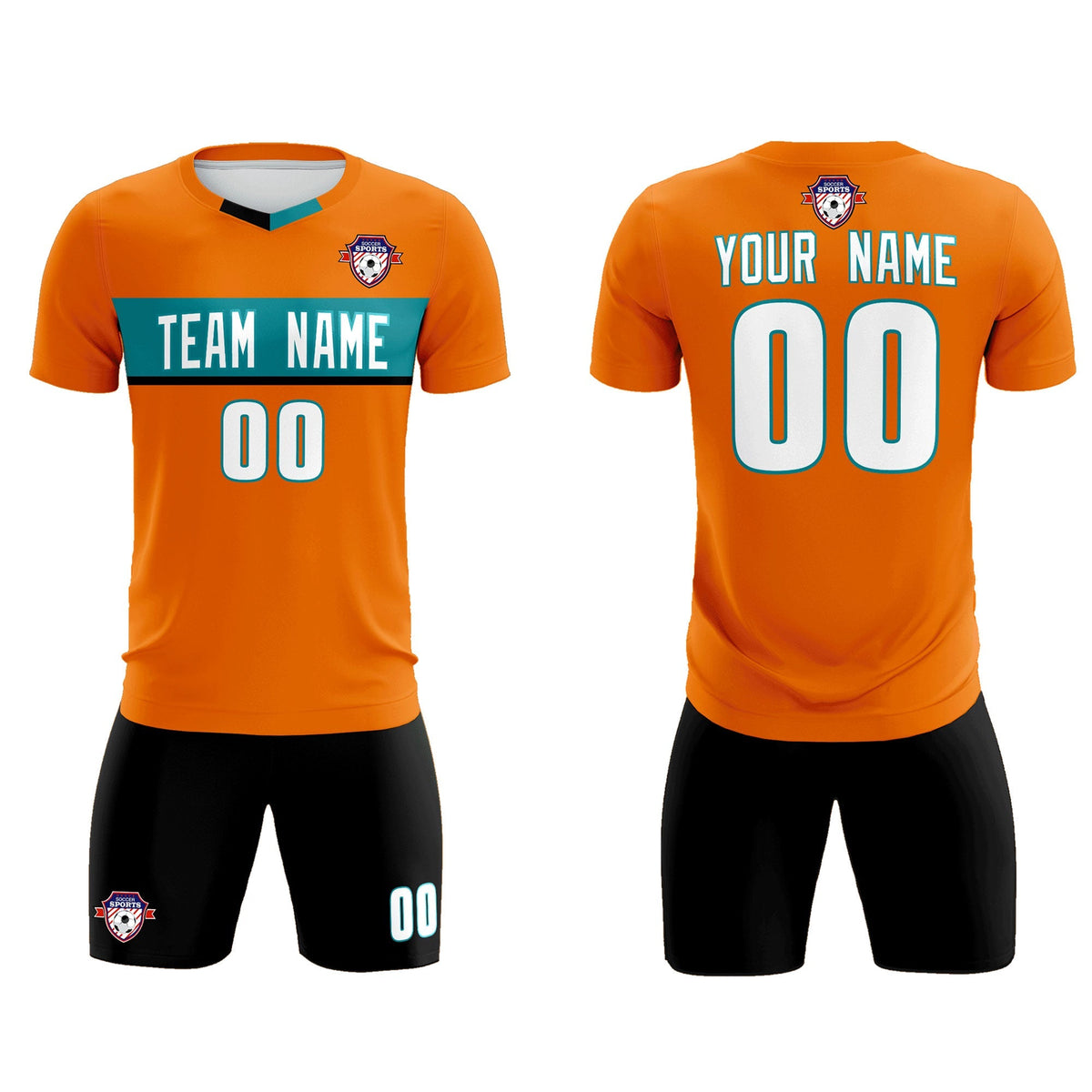 Custom Orange Classic Sports kit Football Shirt Jersey
