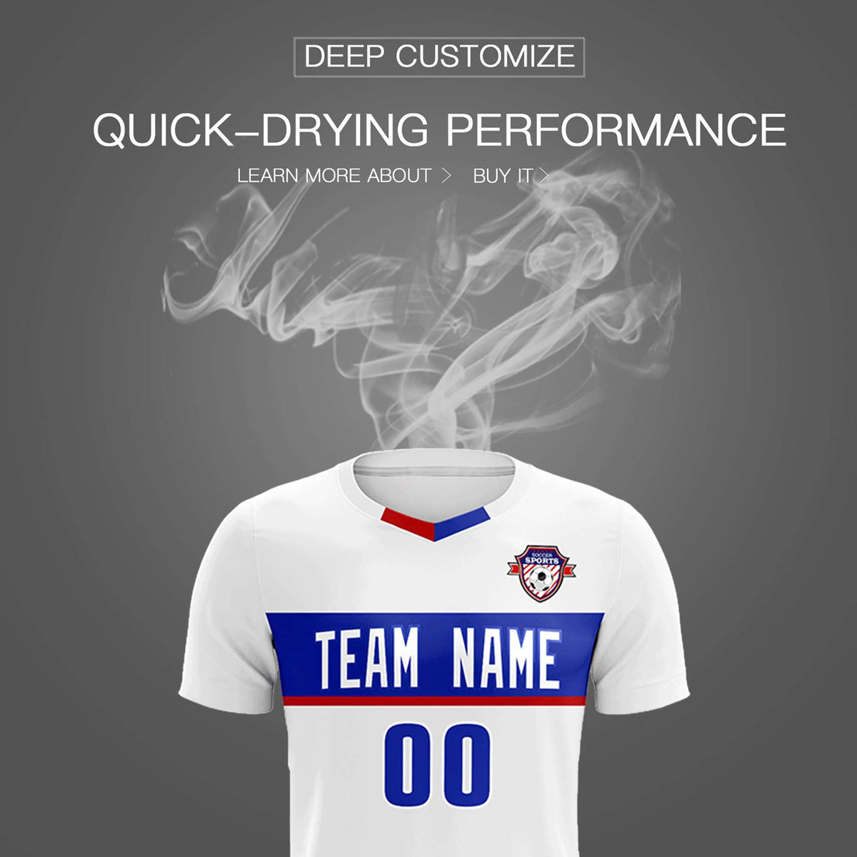 Custom White Classic Sports Sets Soccer Shirt Jersey