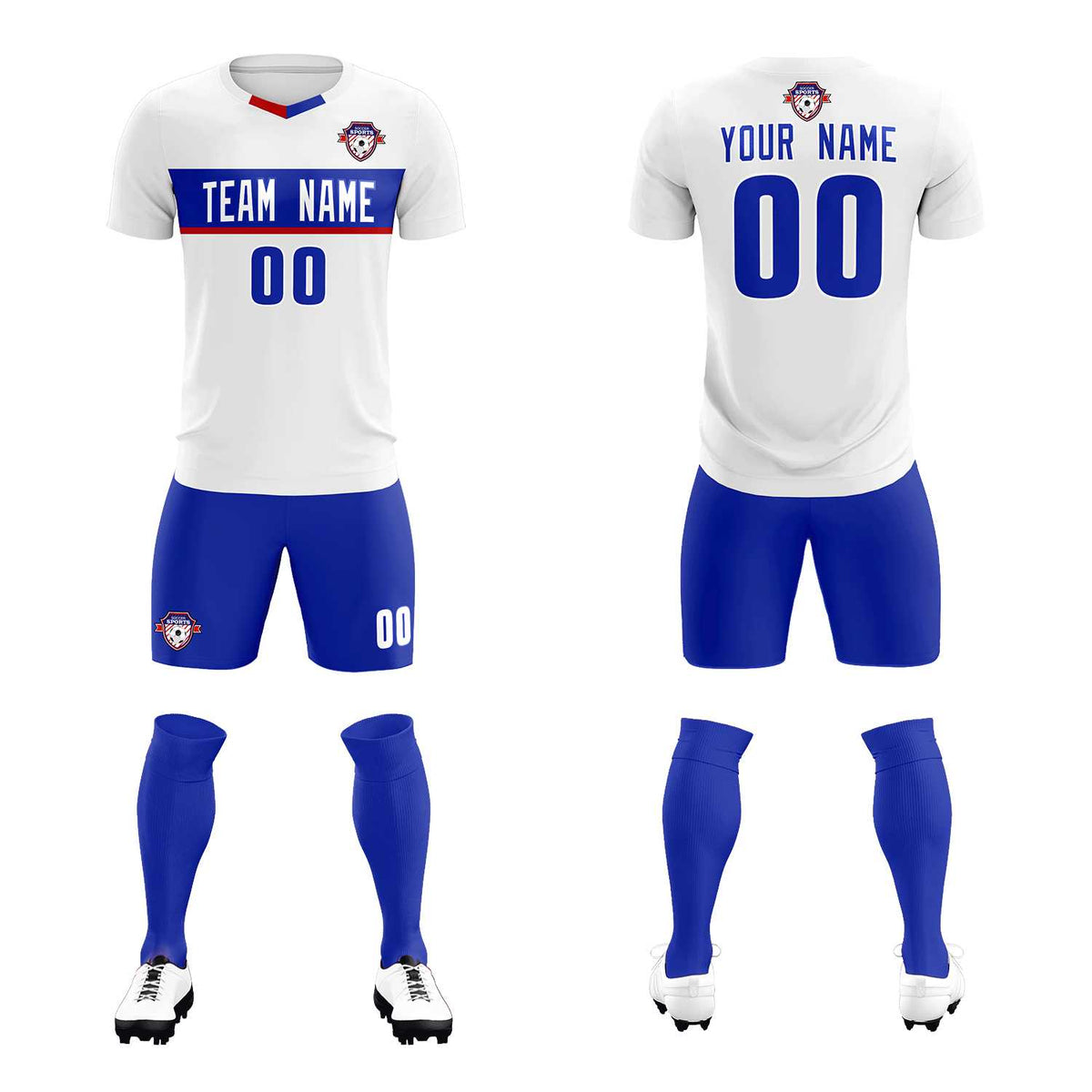 Custom White Classic Sports kit Football Shirt Jersey
