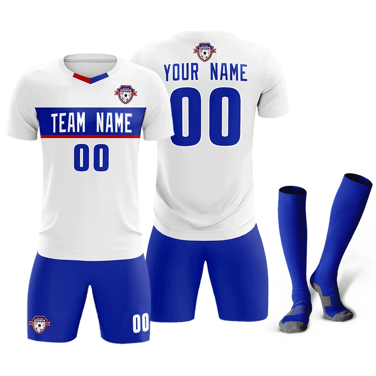 Custom White Classic Sports kit Football Shirt Jersey