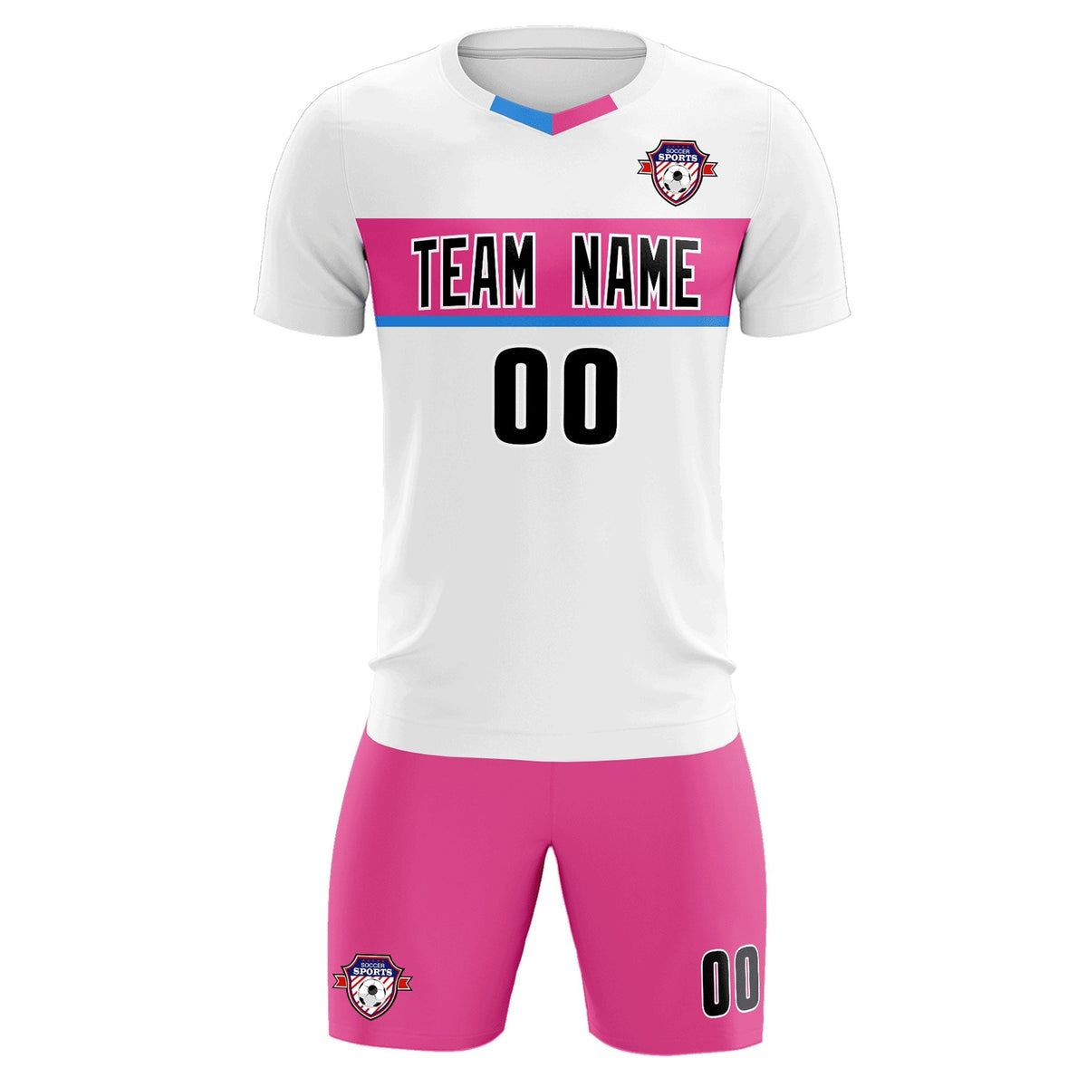 Custom White Classic Sports Sets Soccer Shirt Jersey