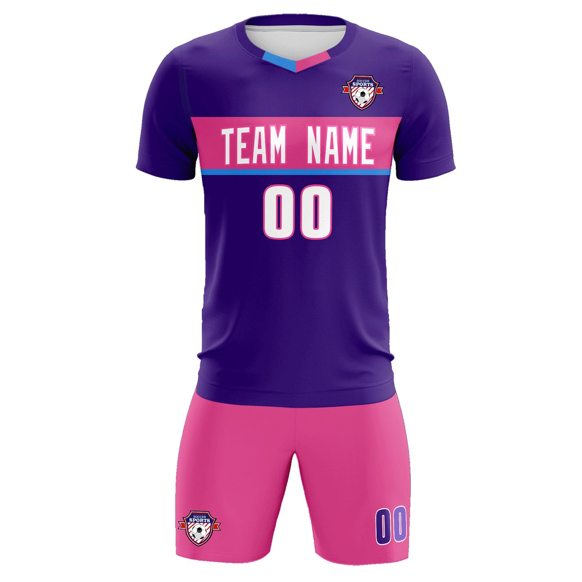 Custom Purple Classic Sports kit Football Shirt Jersey