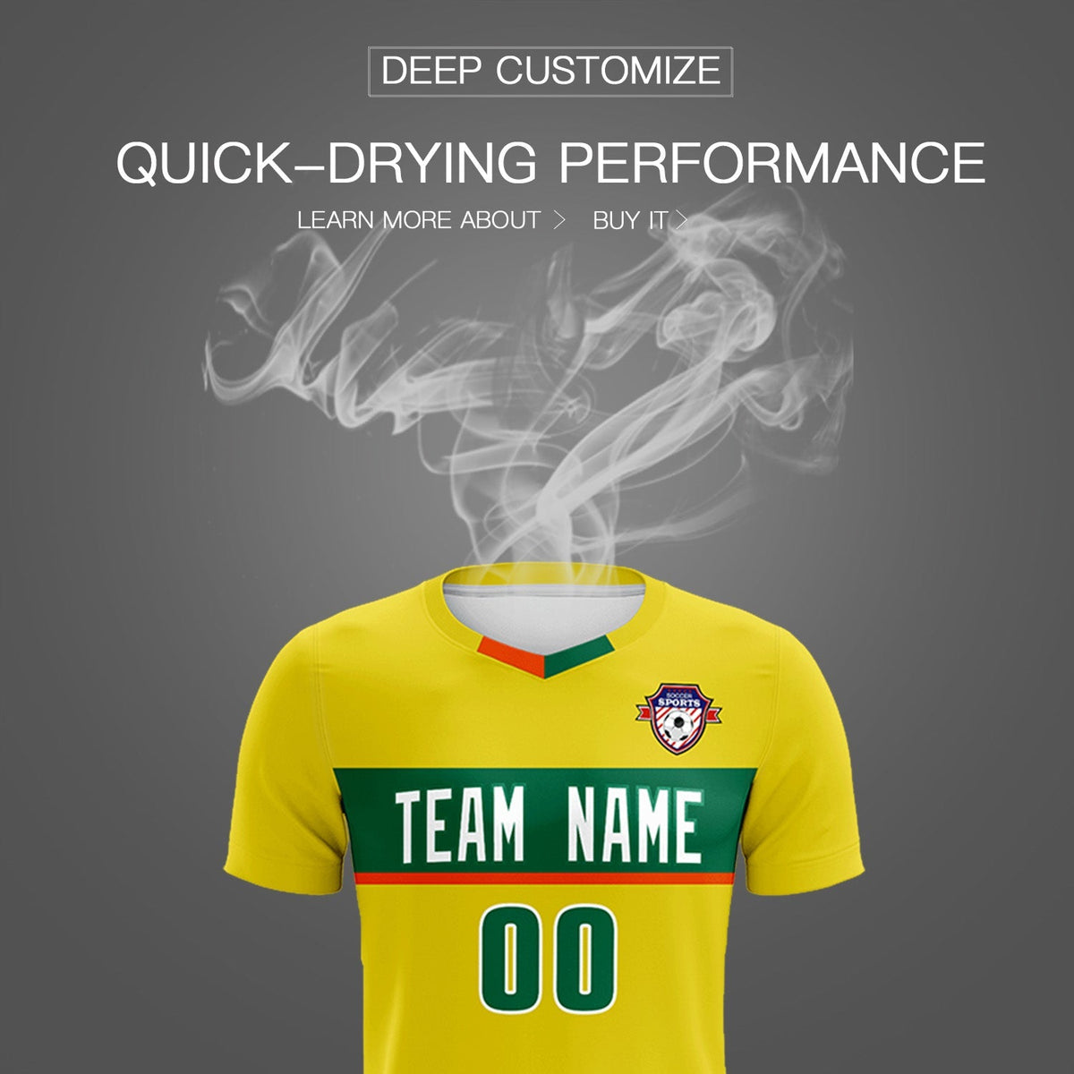 Custom Gold Classic Sports kit Football Shirt Jersey