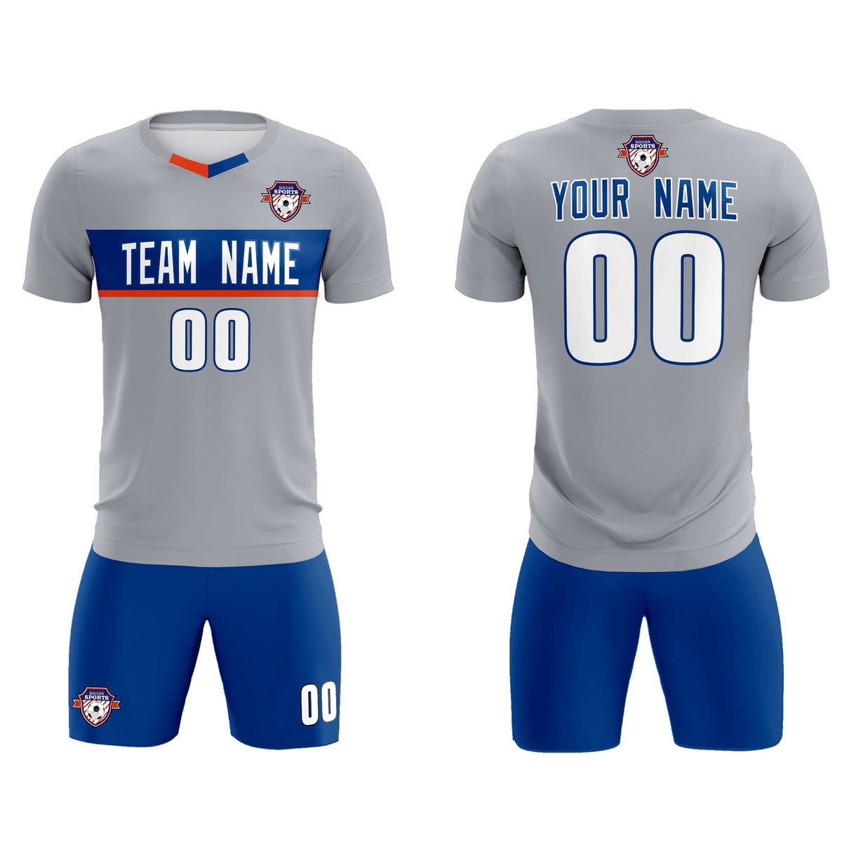 Custom Gray Classic Sports kit Football Shirt Jersey