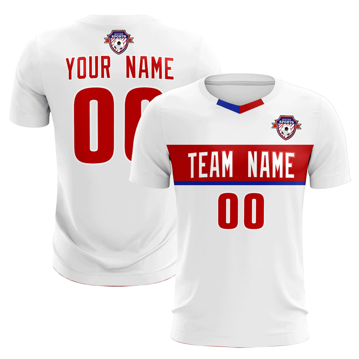 Custom White Classic Sports kit Football Shirt Jersey