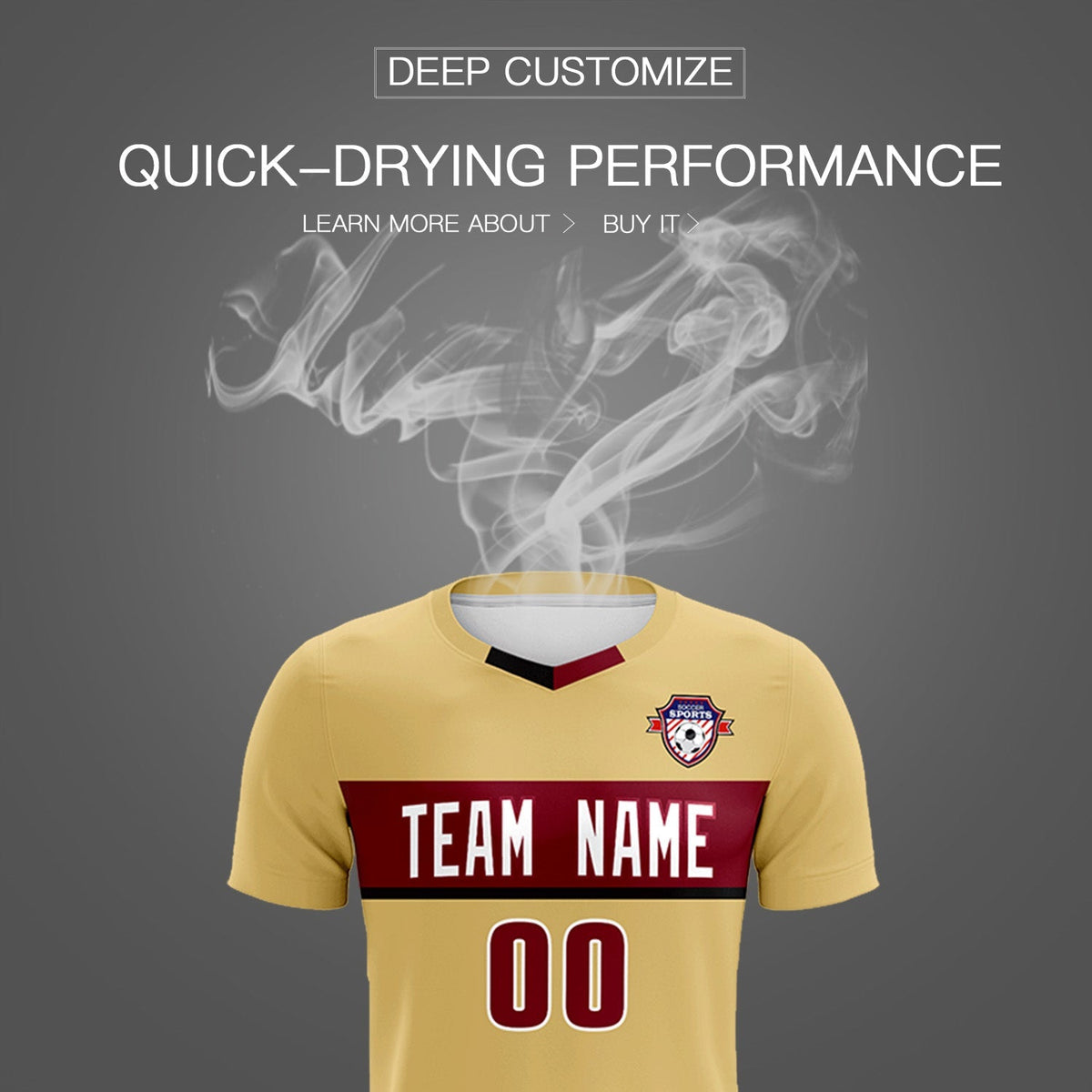 Custom Khaki Classic Sports kit Football Shirt Jersey