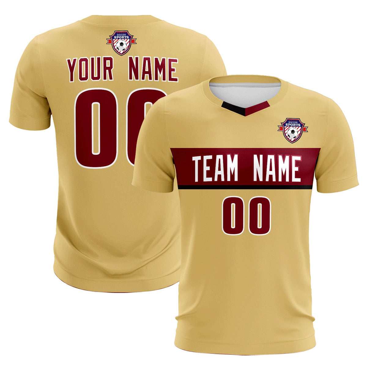 Custom Khaki Classic Sports kit Football Shirt Jersey