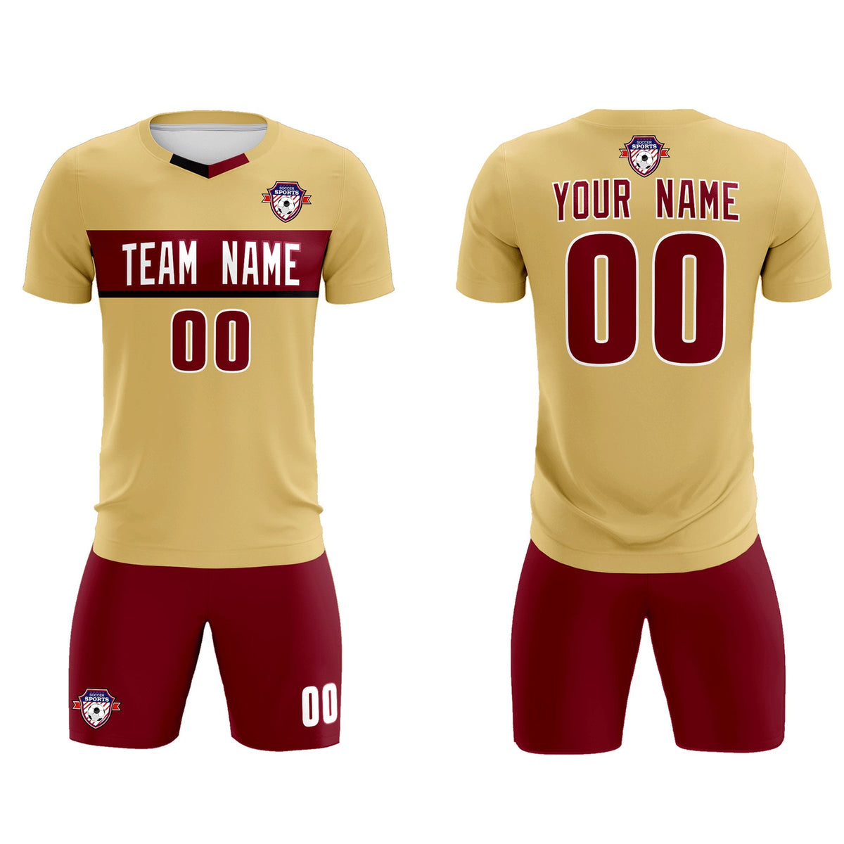 Custom Khaki Classic Sports kit Football Shirt Jersey