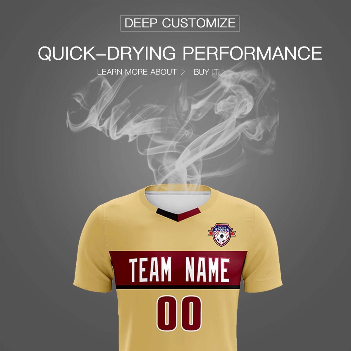 Custom Khaki Classic Sports kit Football Shirt Jersey