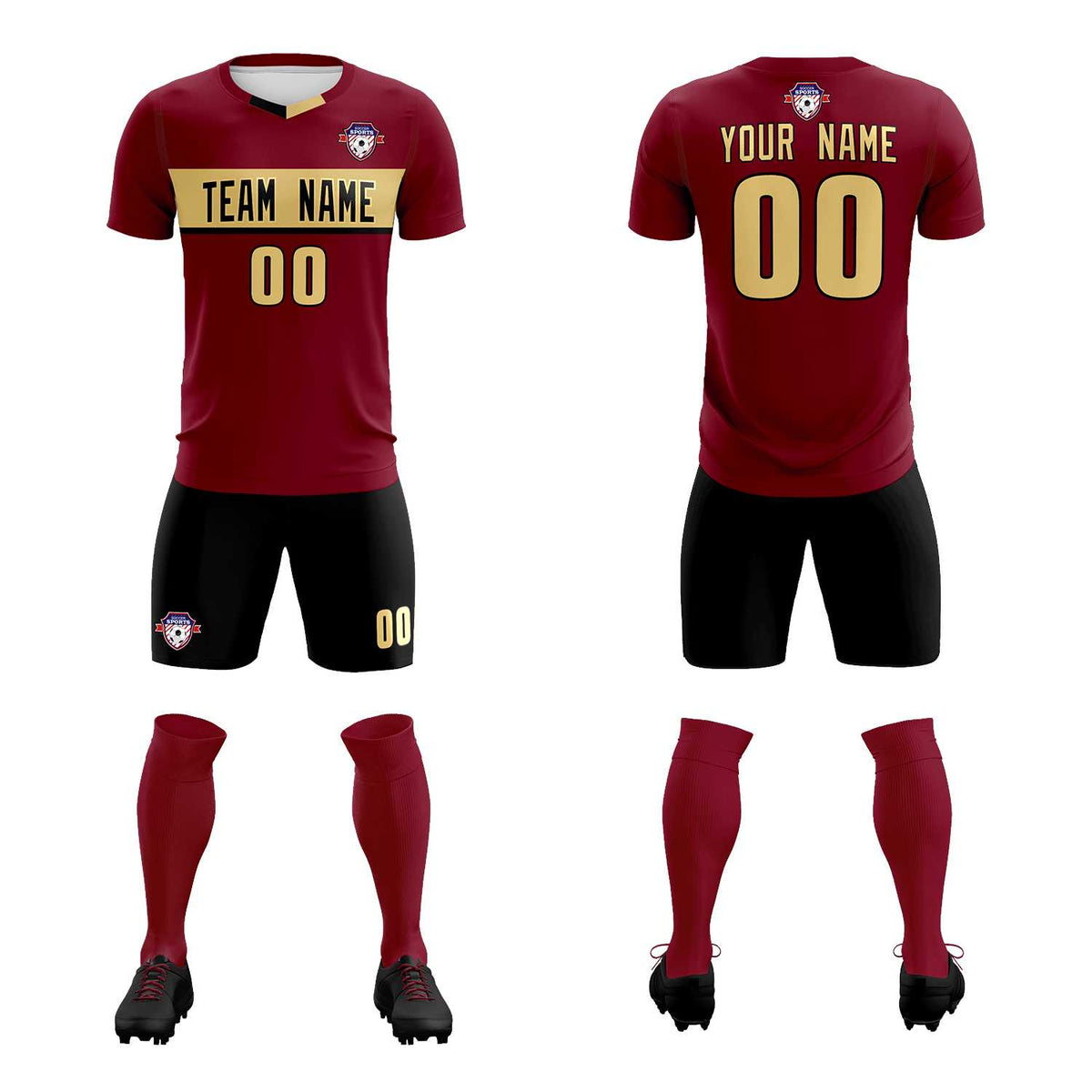 Custom Crimson Classic Sports kit Football Shirt Jersey