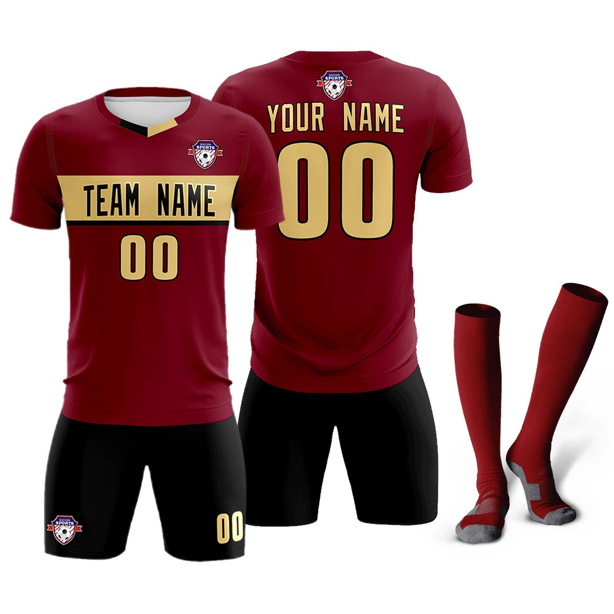 Custom Crimson Classic Sports kit Football Shirt Jersey