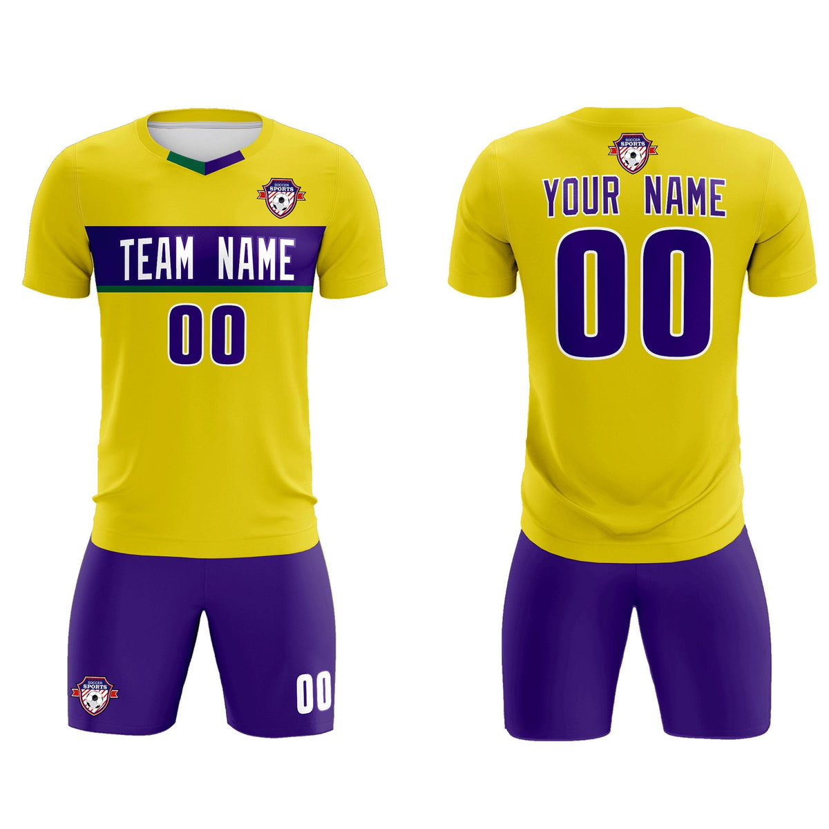 Custom Gold Classic Sports kit Football Shirt Jersey