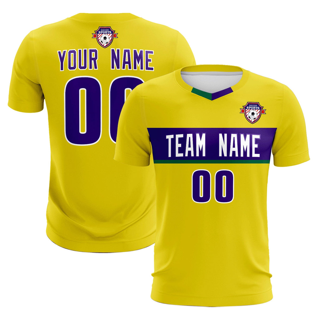 Custom Gold Classic Sports kit Football Shirt Jersey