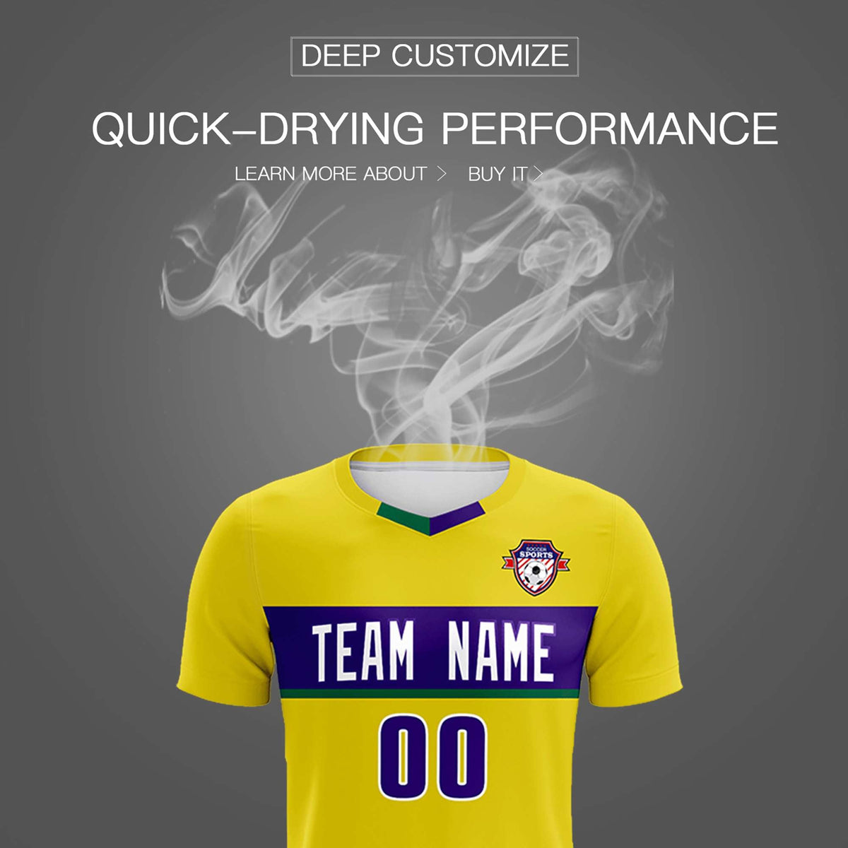 Custom Gold Classic Sports kit Football Shirt Jersey