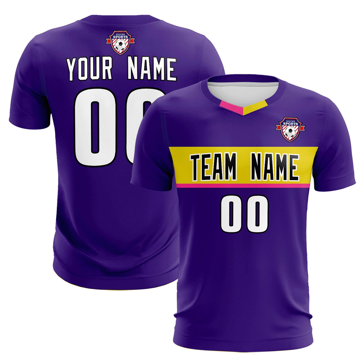 Custom Purple Classic Sports kit Football Shirt Jersey