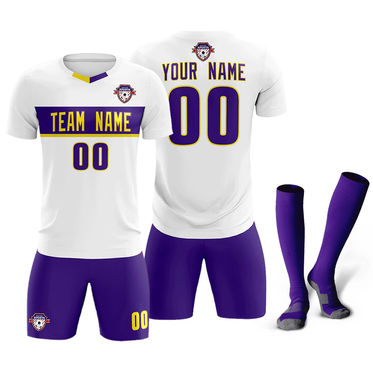 Custom White Classic Sports kit Football Shirt Jersey