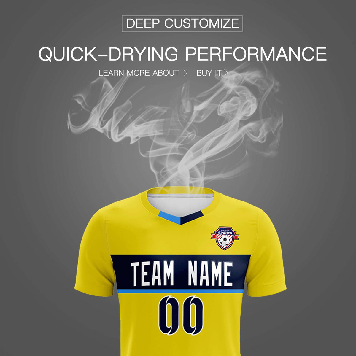 Custom Gold Classic Sports kit Football Shirt Jersey