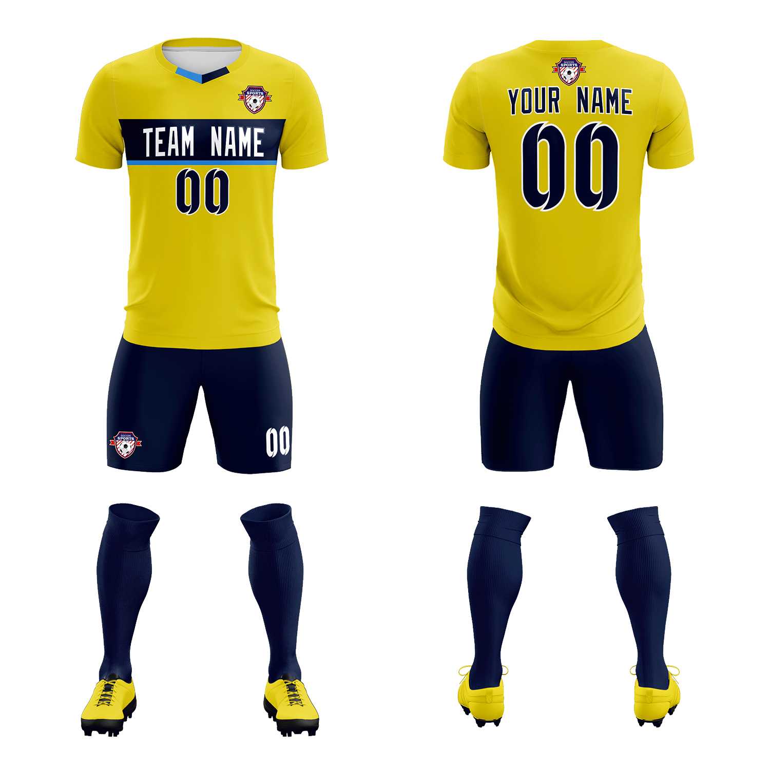 Custom Gold Classic Sports kit Football Shirt Jersey