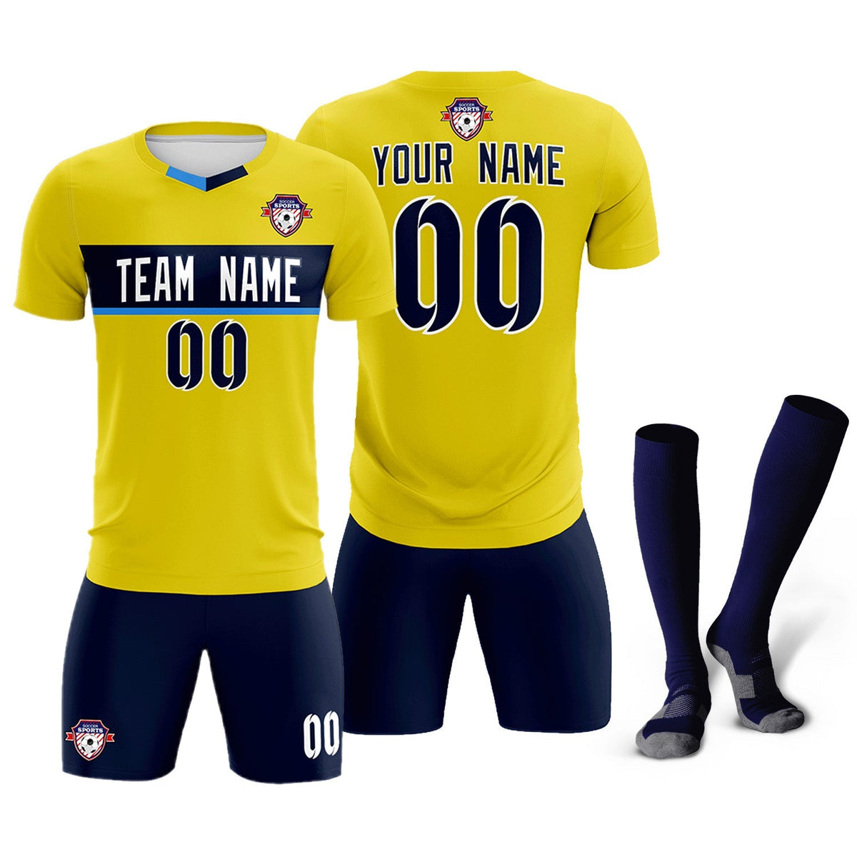 Custom Gold Classic Sports kit Football Shirt Jersey