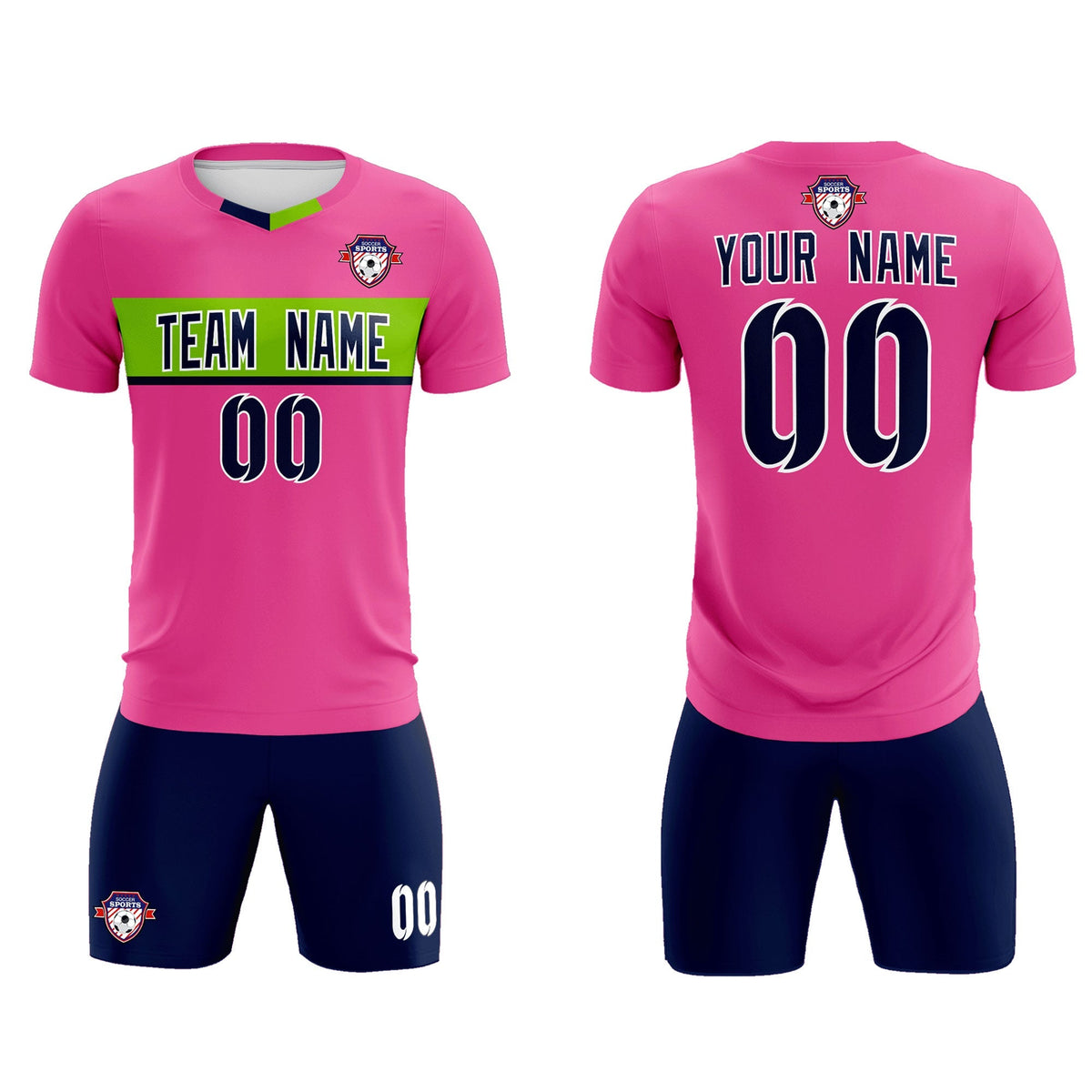 Custom Pink Classic Sports kit Football Shirt Jersey