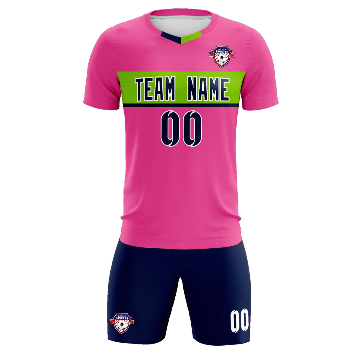 Custom Pink Classic Sports Sets Soccer Shirt Jersey