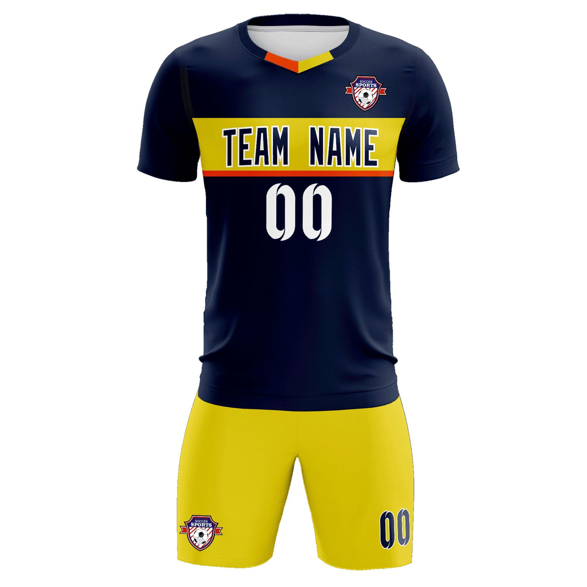 Custom Navy Classic Sports kit Football Shirt Jersey