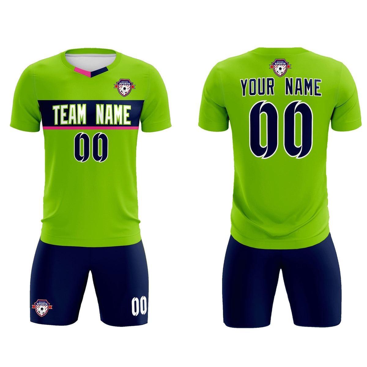 Custom Neon Green Classic Sports kit Football Shirt Jersey