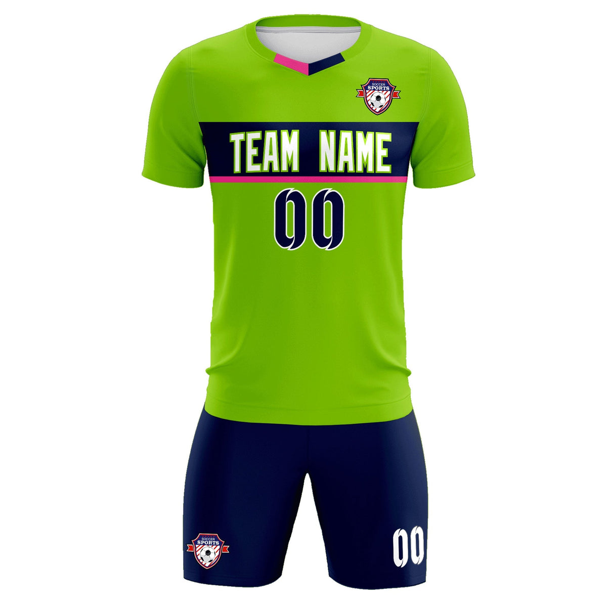 Custom Neon Green Classic Sports Sets Soccer Shirt Jersey