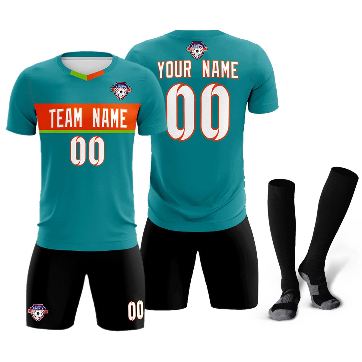 Custom Aqua Classic Sports kit Football Shirt Jersey