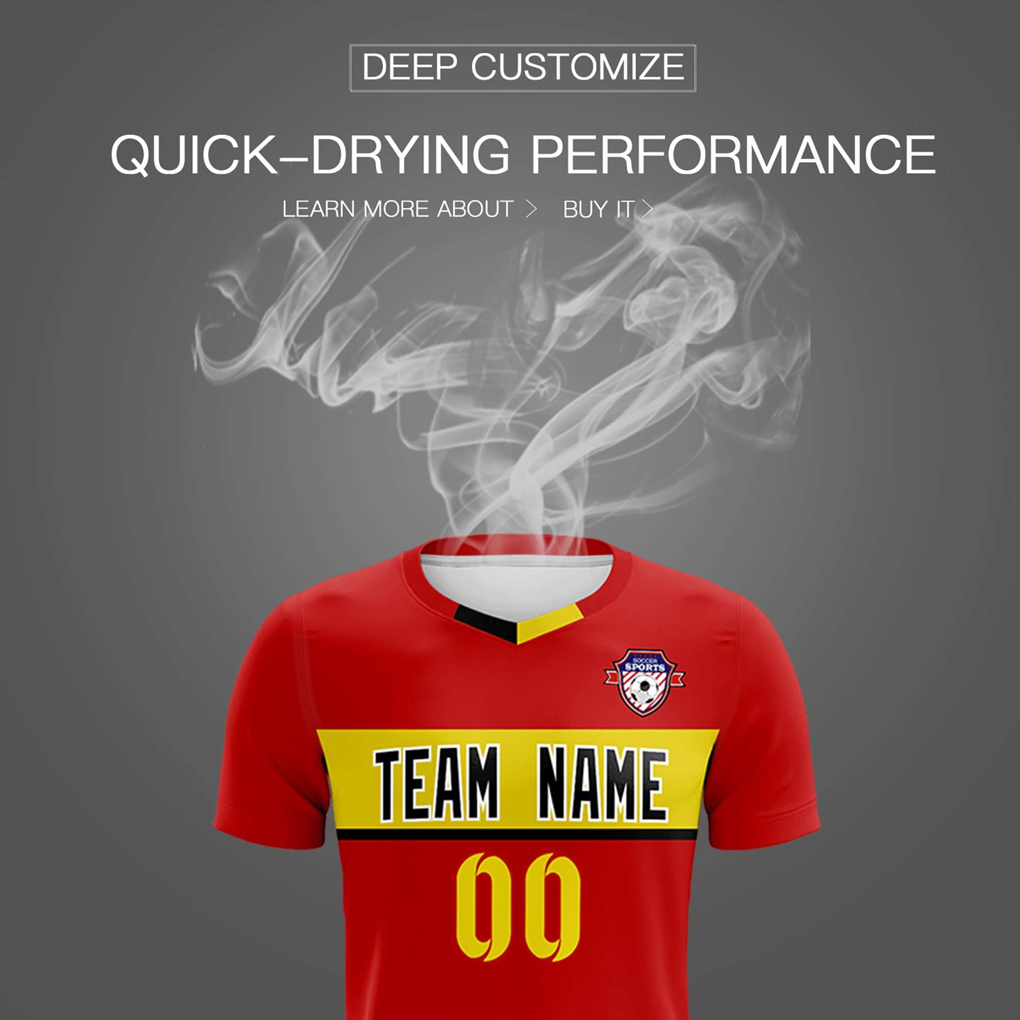 Custom Red Classic Sports Sets Soccer Shirt Jersey