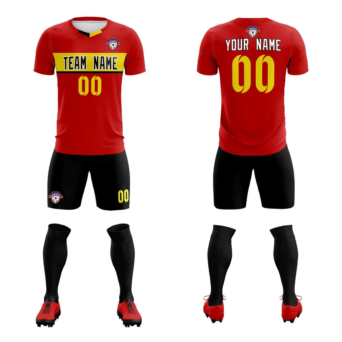 Custom Red Classic Sports kit Football Shirt Jersey