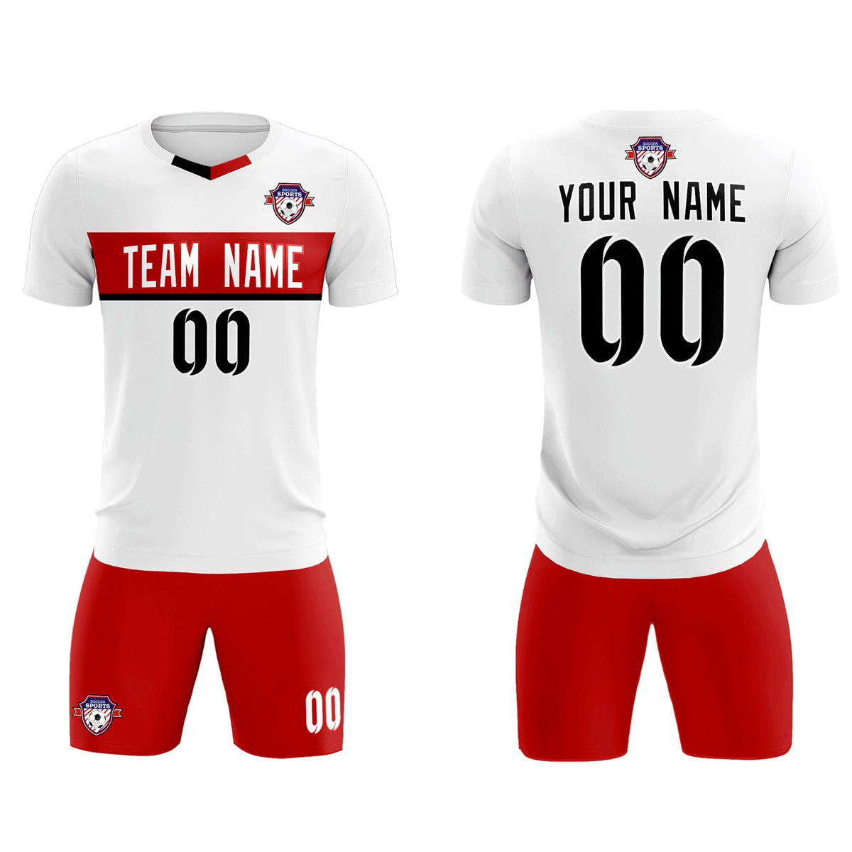 Custom White Classic Sports Sets Soccer Shirt Jersey