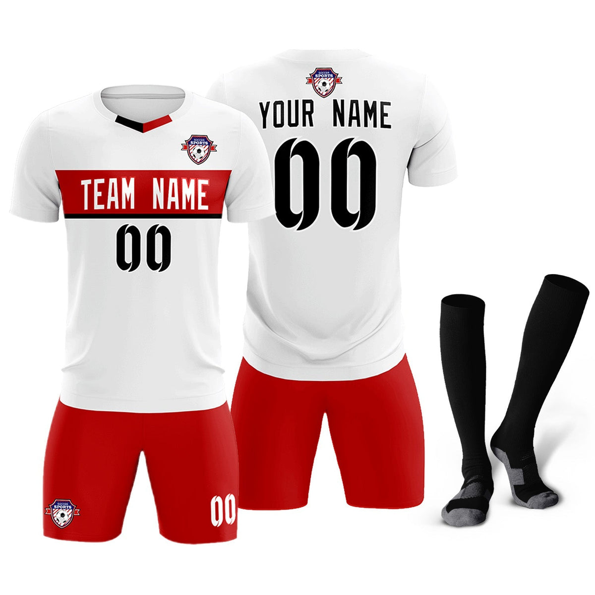 Custom White Classic Sports kit Football Shirt Jersey