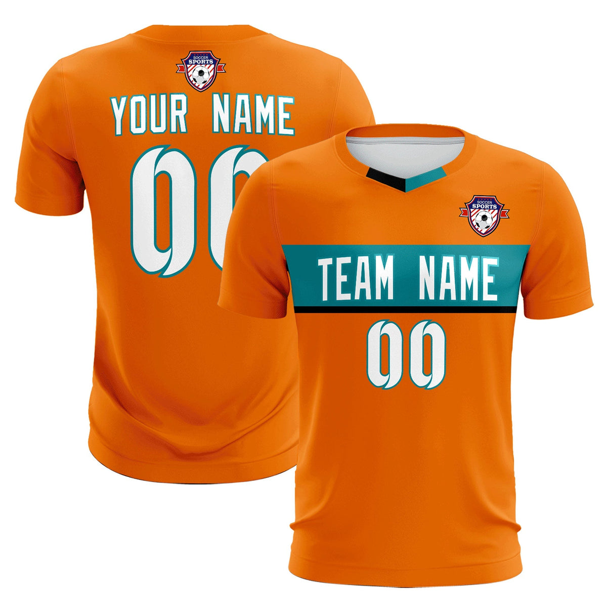 Custom Orange Classic Sports kit Football Shirt Jersey
