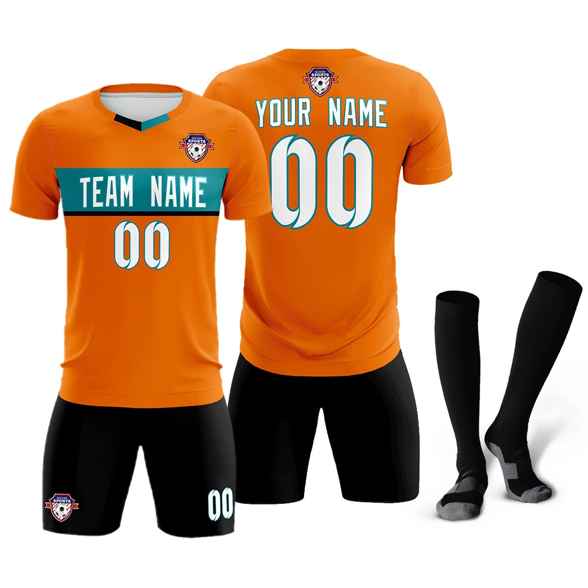 Custom Orange Classic Sports Sets Soccer Shirt Jersey