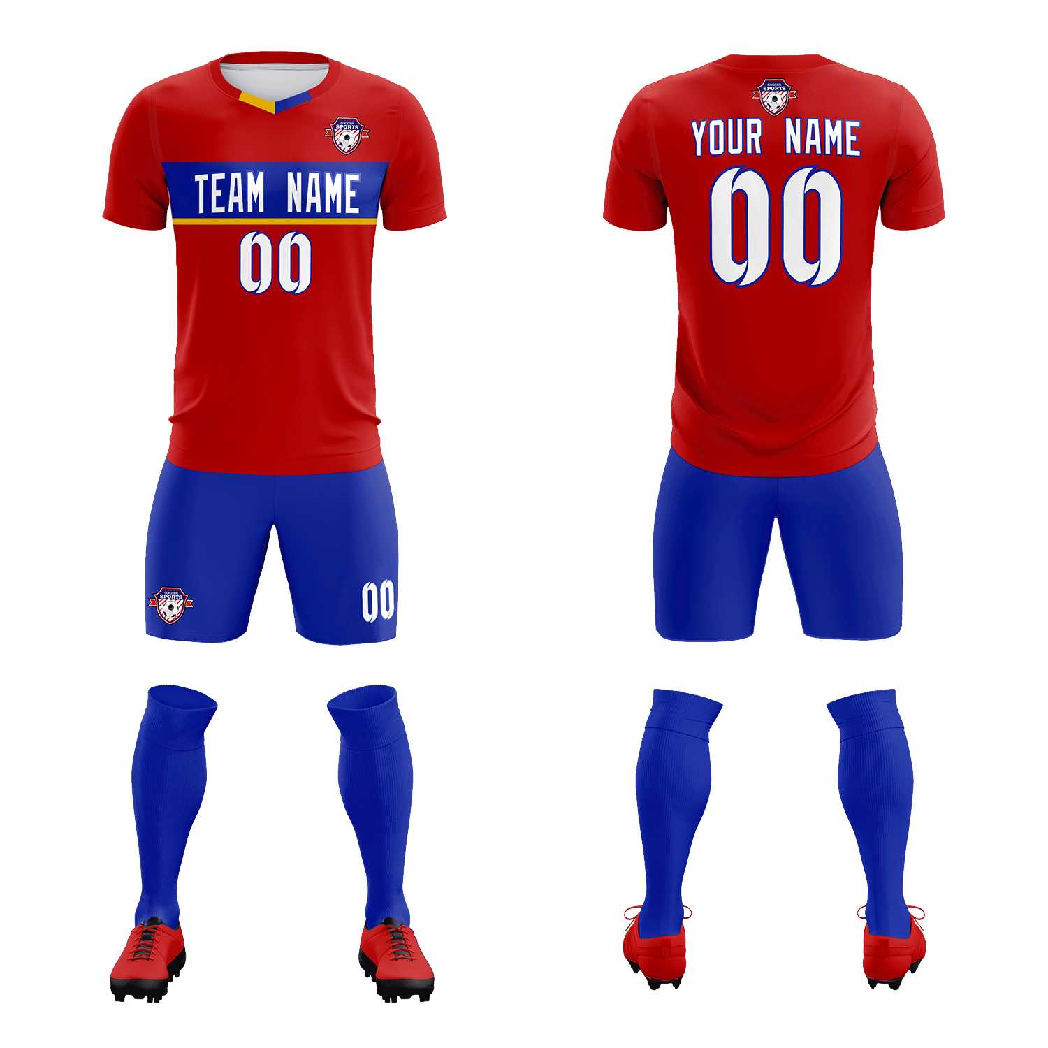 Custom Red Classic Sports kit Football Shirt Jersey
