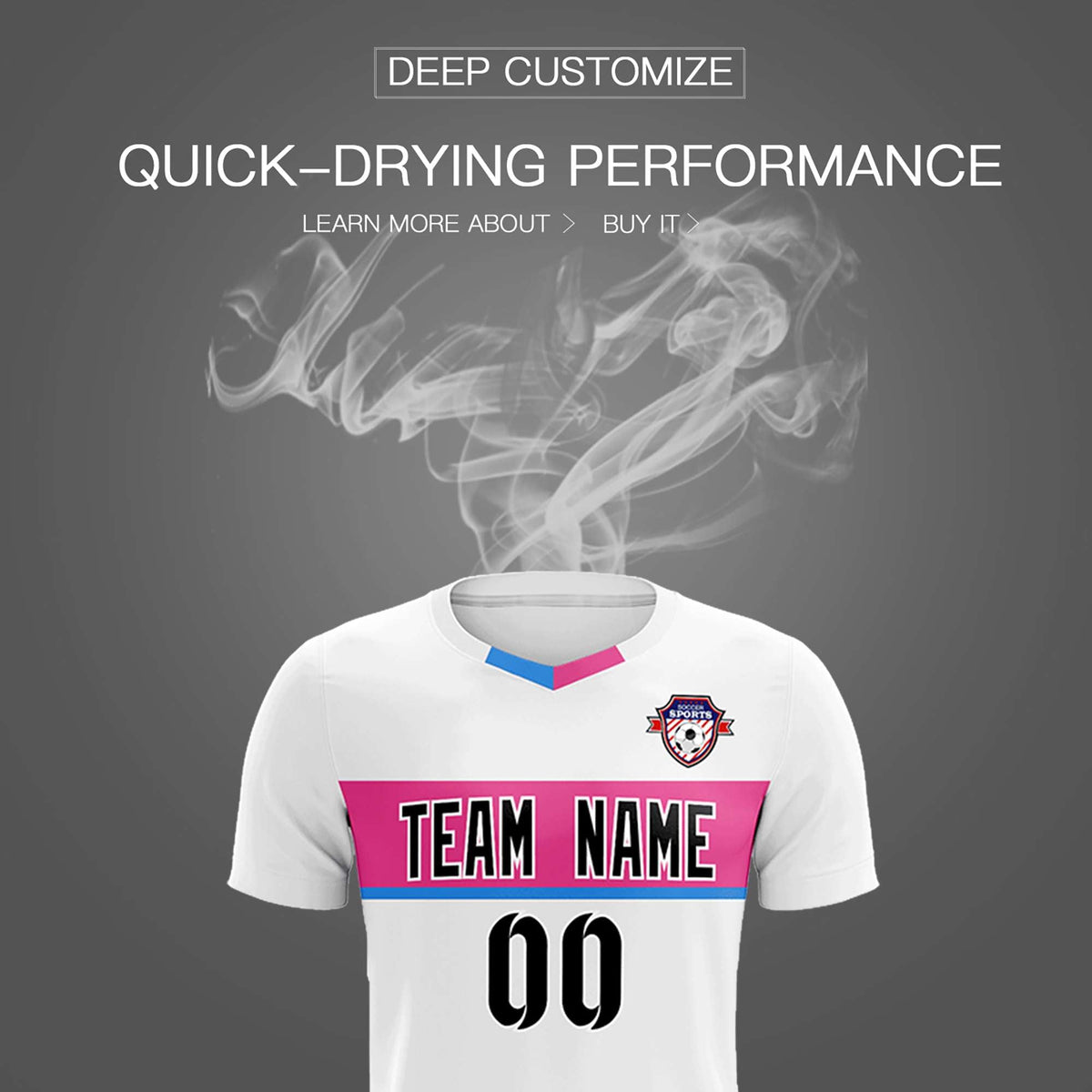 Custom White Classic Sports Sets Soccer Shirt Jersey