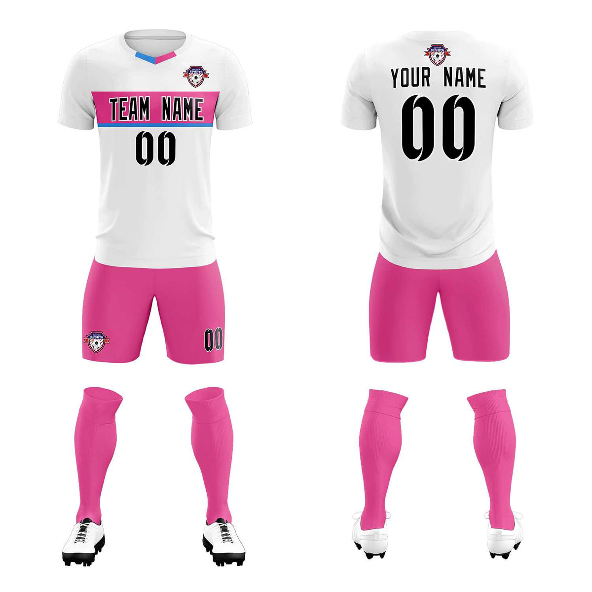 Custom White Classic Sports kit Football Shirt Jersey