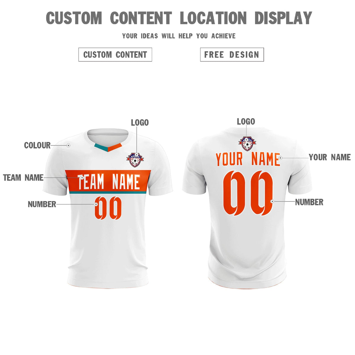 Custom White Classic Sports kit Football Shirt Jersey