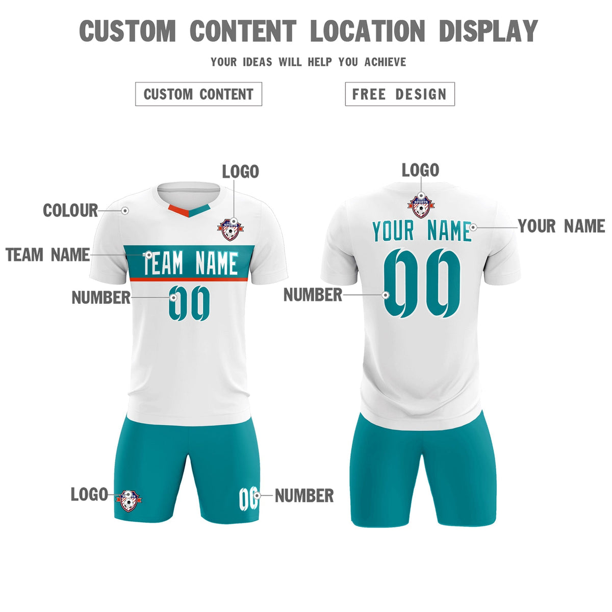 Custom White Classic Sports kit Football Shirt Jersey