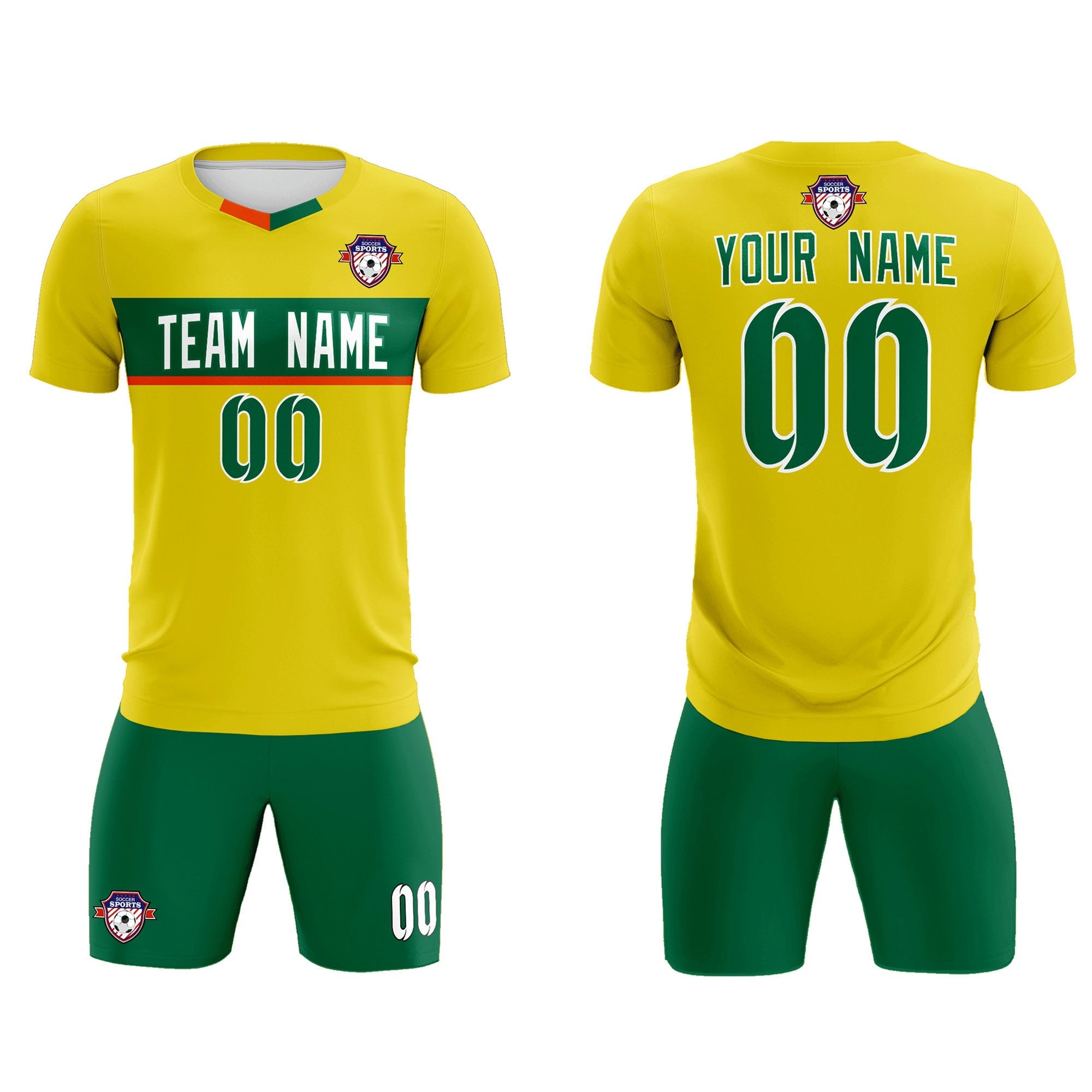 Custom Gold Classic Sports kit Football Shirt Jersey