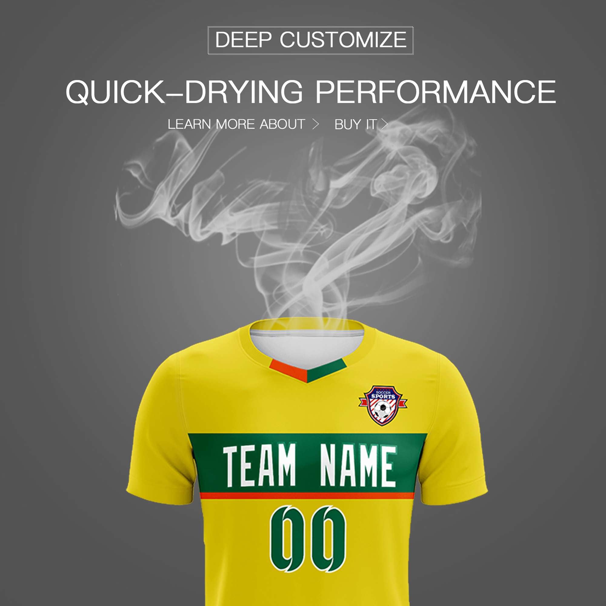 Custom Gold Classic Sports kit Football Shirt Jersey