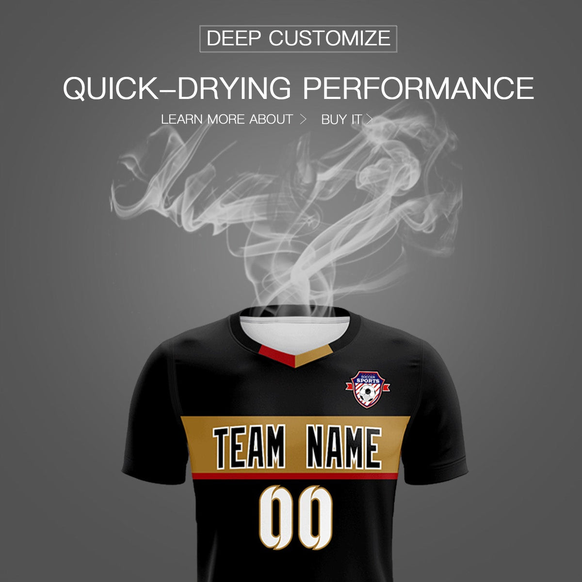 Custom Black Classic Sports kit Football Shirt Jersey