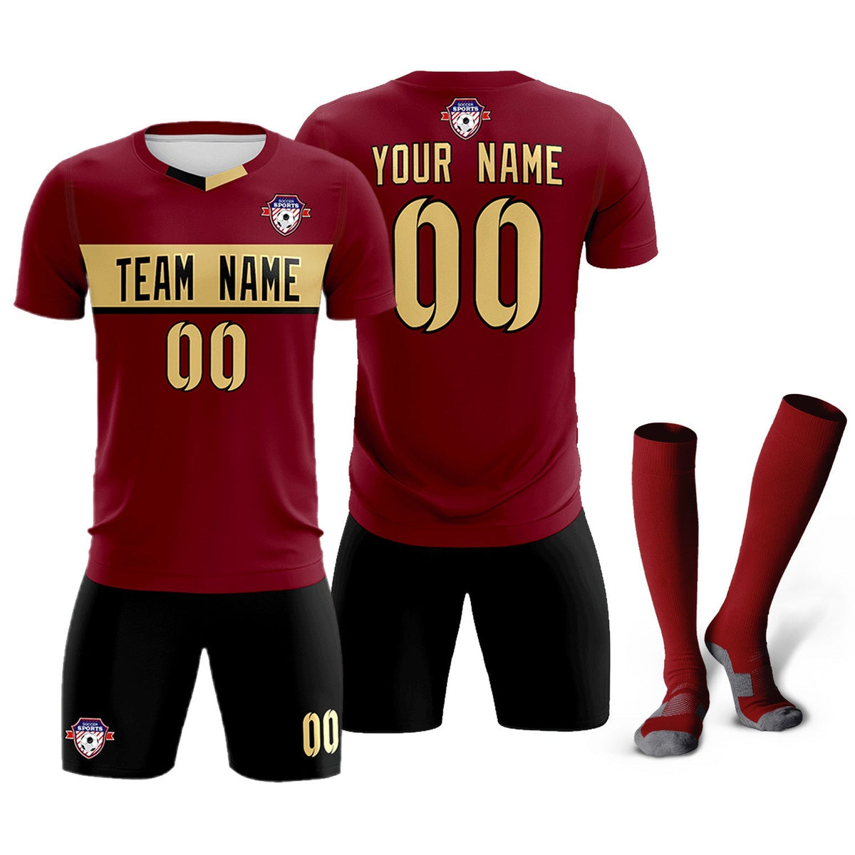 Custom Crimson Classic Sports kit Football Shirt Jersey