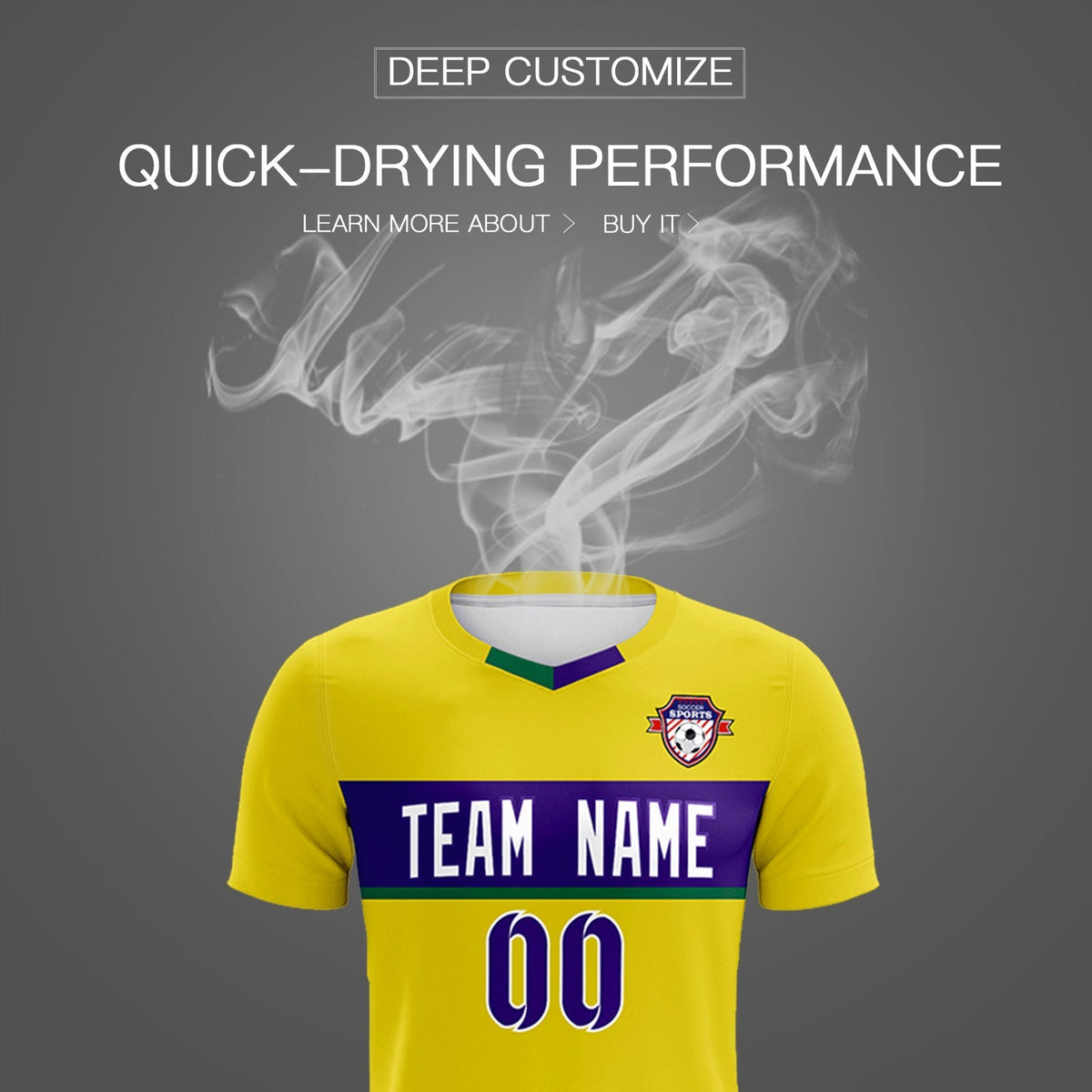 Custom Gold Classic Sports kit Football Shirt Jersey