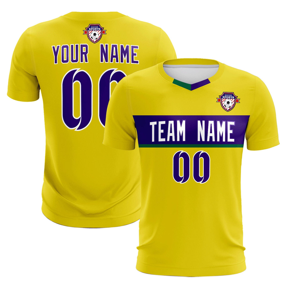 Custom Gold Classic Sports kit Football Shirt Jersey