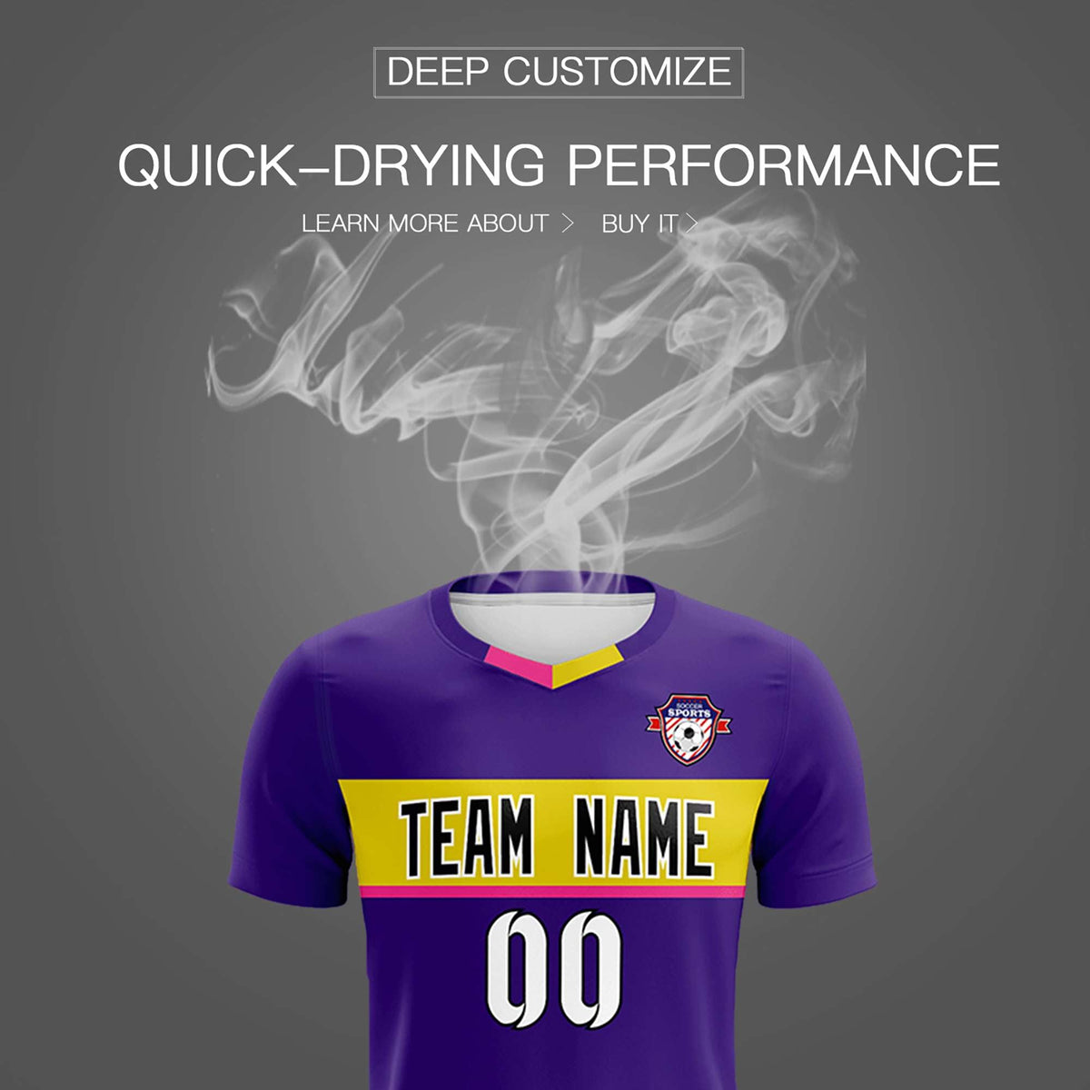 Custom Purple Classic Sports kit Football Shirt Jersey